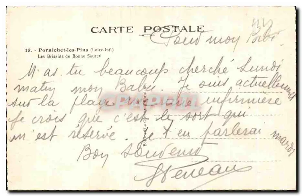 Os Brisantes de Bonne Source — Pornichet-les-Pins (Loire-Inf.) — Editor La Cité de Pornichet - Verso