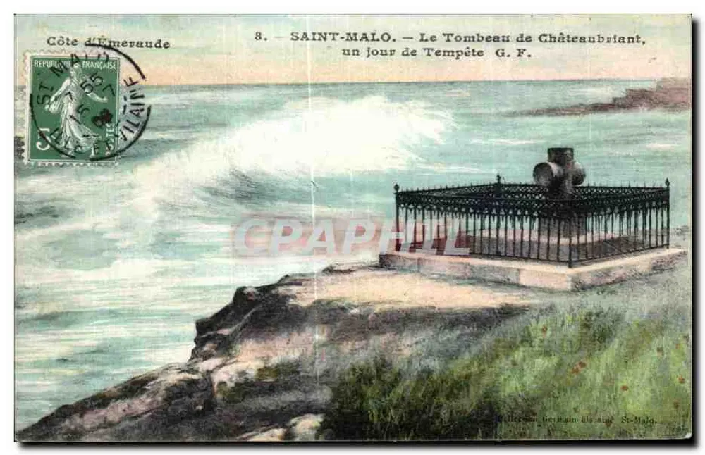 Saint-Malo — Das Grab von Châteaubriant, an einem stürmischen Tag — G.F. — Côte d'Émeraude - Vorderseite