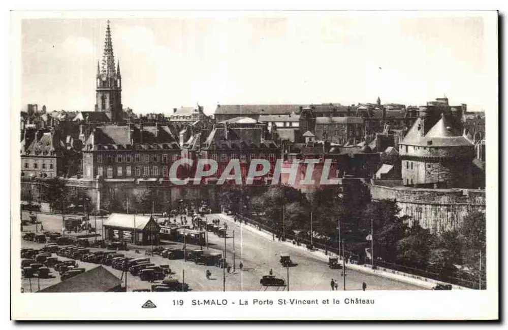 St-Malo - Tor Saint-Vincent und das Schloss — n°119 - Vorderseite