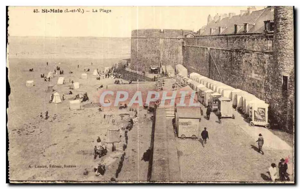 St-Malo (I.-et-V.) — A Praia — A. Lamiré, Editor, Rennes - Frente