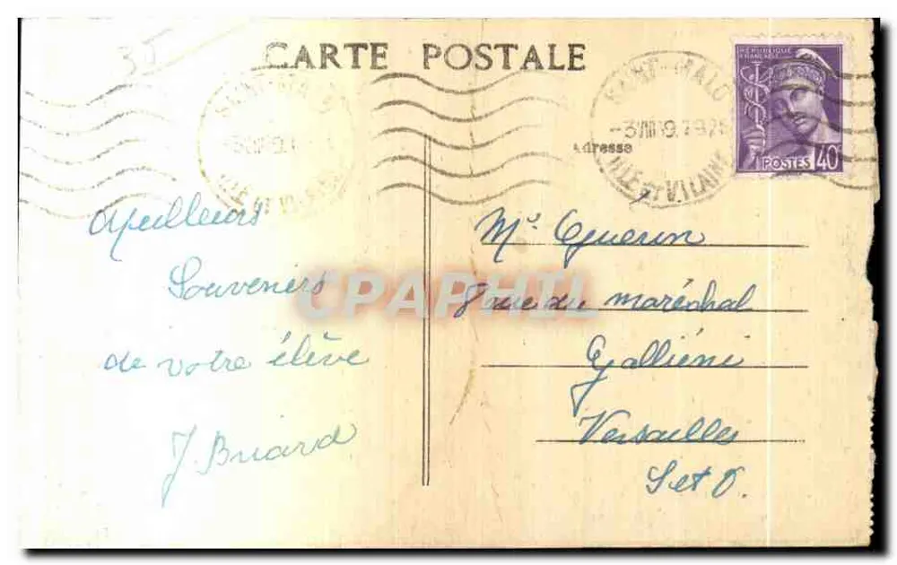 St-Malo (I.-et-V.) — A Praia — A. Lamiré, Editor, Rennes - Verso