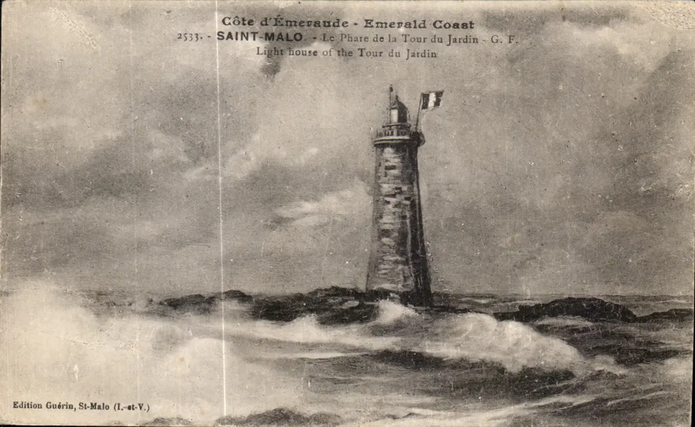 Saint-Malo — Der Leuchtturm der Tour du Jardin — Édition Guérin, St-Malo (I.-et-V.) - Vorderseite