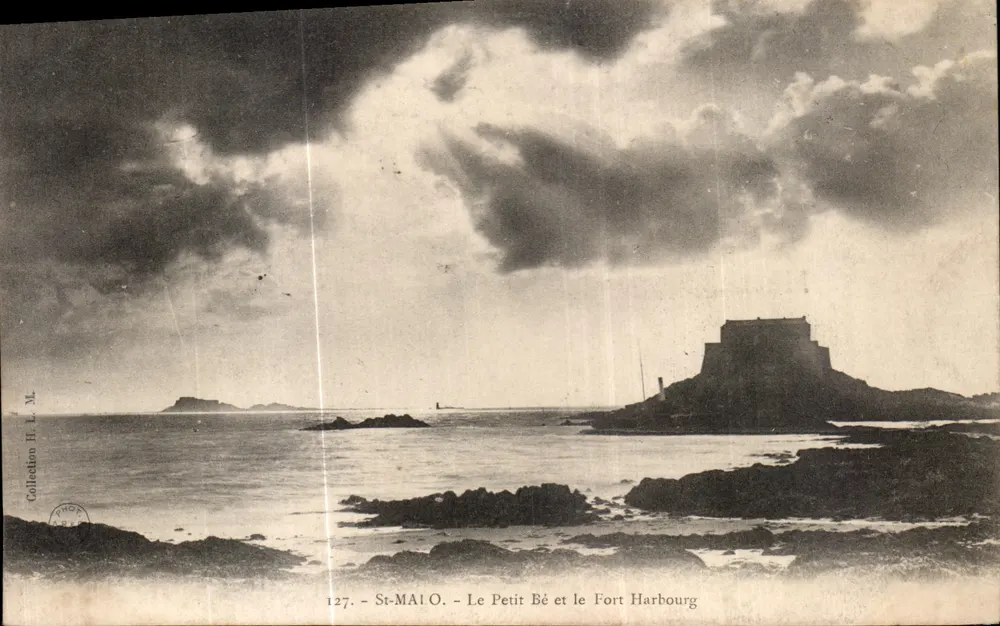 St-Malo - Le Petit Bé und Fort Harbour - Sammlung H. L. M. n°127 - Vorderseite