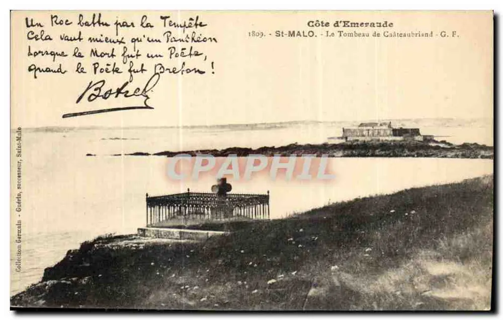 Côte d'Emeraude - Das Grab von Châteaubriand - G.F. - St-Malo - Vorderseite