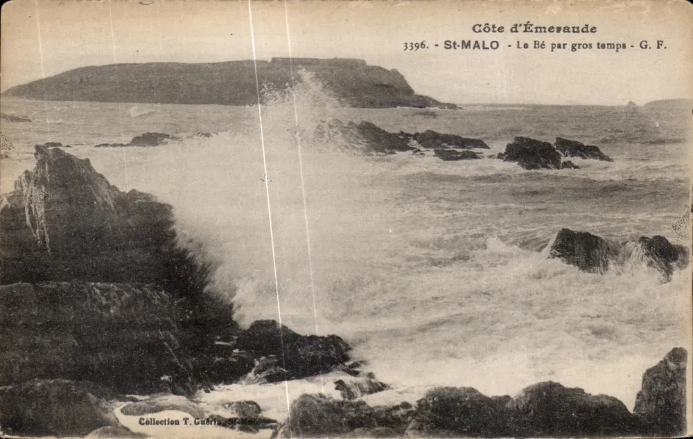 St-Malo - Côte d'Émeraude - Le Bé bei Sturm - G. F. - Nr. 3396 - Vorderseite