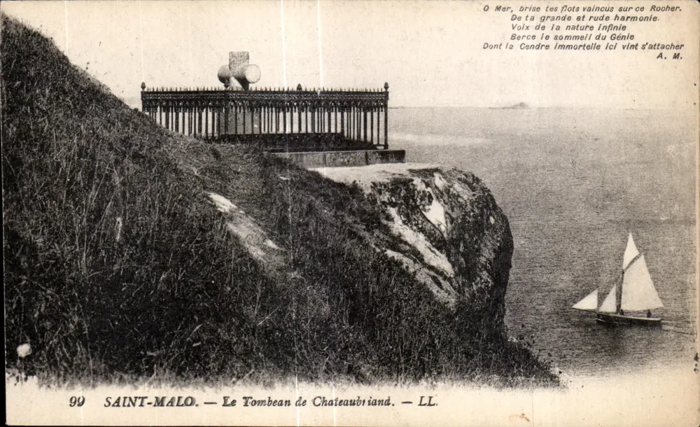 Saint-Malo — O Túmulo de Chateaubriand — LL - Frente