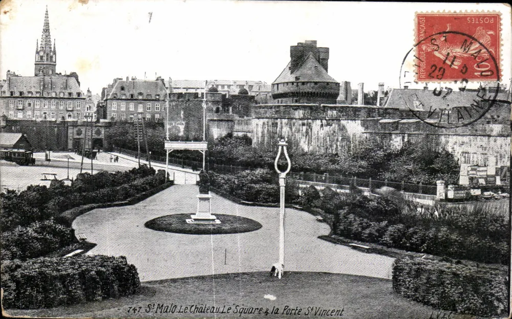 Saint-Malo — Das Schloss, Der Platz & das Tor Saint-Vincent — L.V.E.C. - Vorderseite