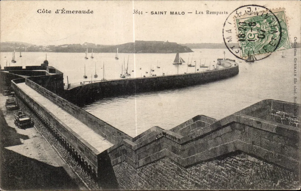 Saint Malo — Die Mauern — Côte d'Émeraude, unbekannter Verlag, Nr. 3844 - Vorderseite