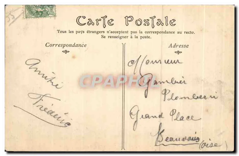 Saint-Malo — Die Mole an einem Sturmtag — ND Phot - Rückseite