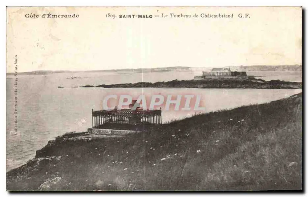 Saint-Malo — Das Grab von Châteaubriand — G.F. — Küste der Smaragde - Vorderseite