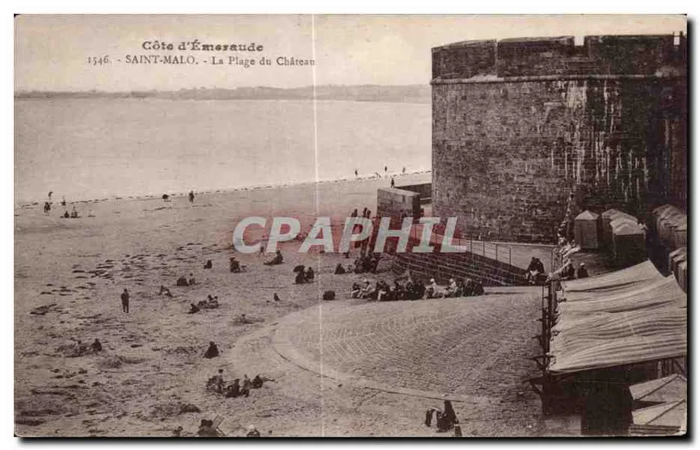 Saint-Malo - Die Plage du Château — Côte d'Émeraude, Verlag Laurent, n°35 - Vorderseite