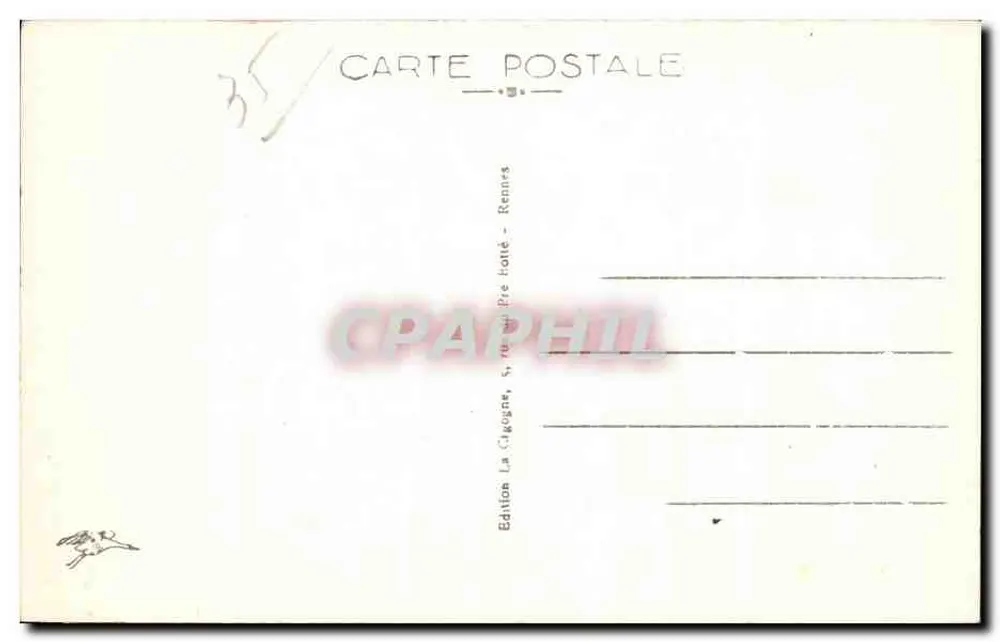 Saint-Malo — Ilha do Petit Bey — Edição La Cigogne, Rennes - Verso