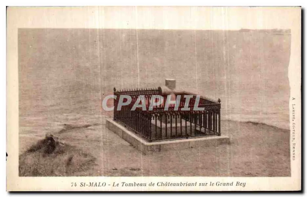 St-Malo — Das Grab von Châteaubriant am Grand Bey - Vorderseite
