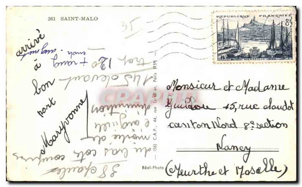 Saint-Malo - Insel Grand Bey — Grab von Châteaubriand - Rückseite