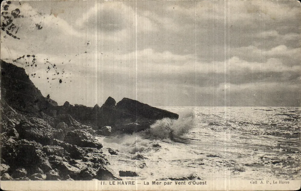 Le Havre — A Vista do Mar com Vento do Oeste — Coleção A. P., Le Havre - Frente
