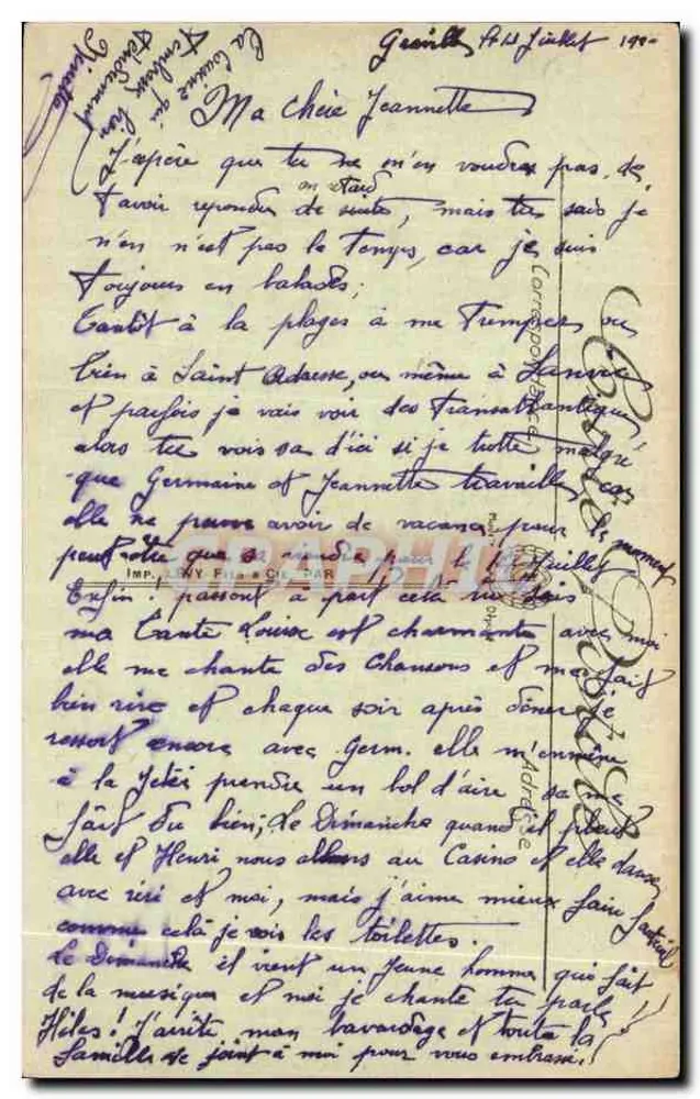 Le Havre — Efeito do Sol após tempo forte — LL. n°191 - Verso