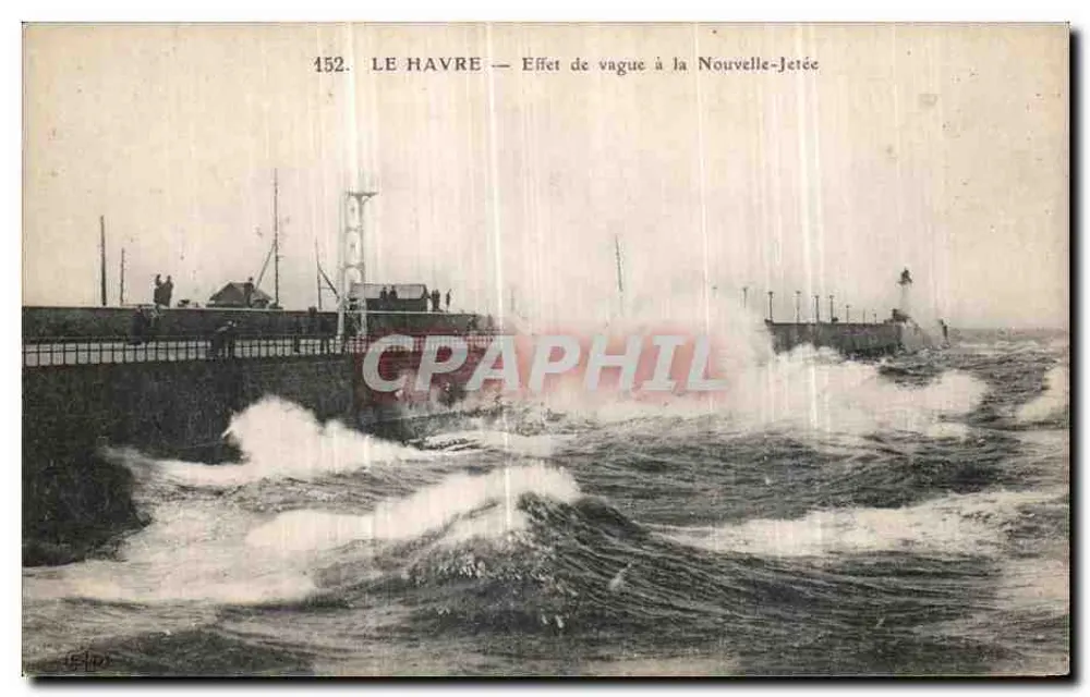 Le Havre — Effekt der Wellen an der Neuen Mole — n° 152 - Vorderseite