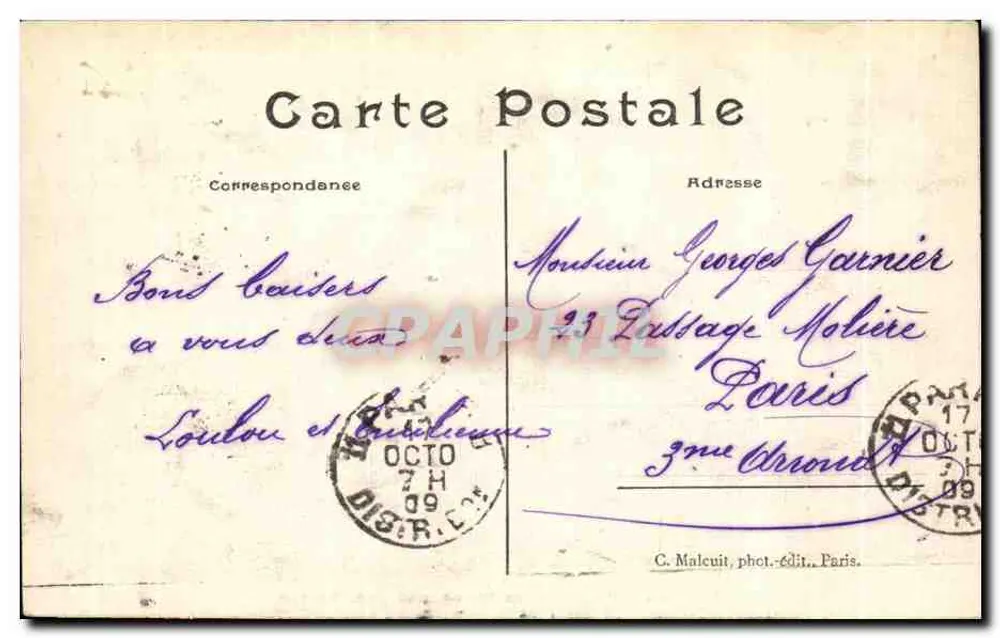 Le Havre — A Digue, em tempo ruim — C.M. n°189 - Verso