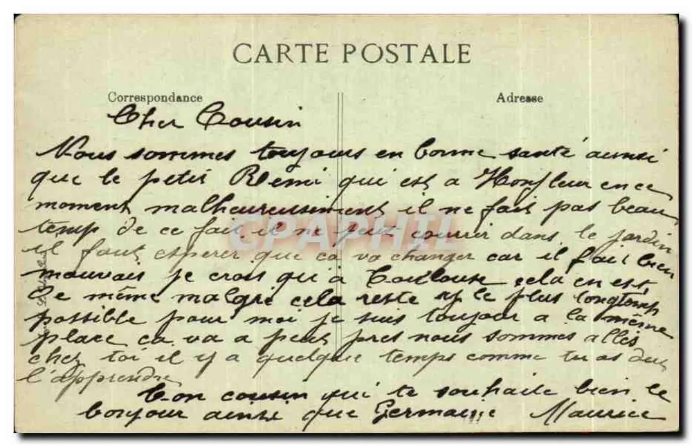 Le Havre — Chiesa di Santa Maria — B.P.D. n°182 - Verso