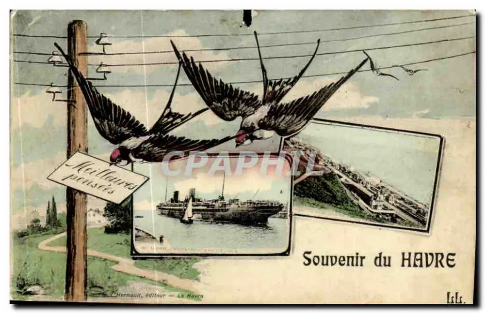 Erinnerung an LE HAVRE — L. L'Hernault, Verleger — Le Havre - Vorderseite