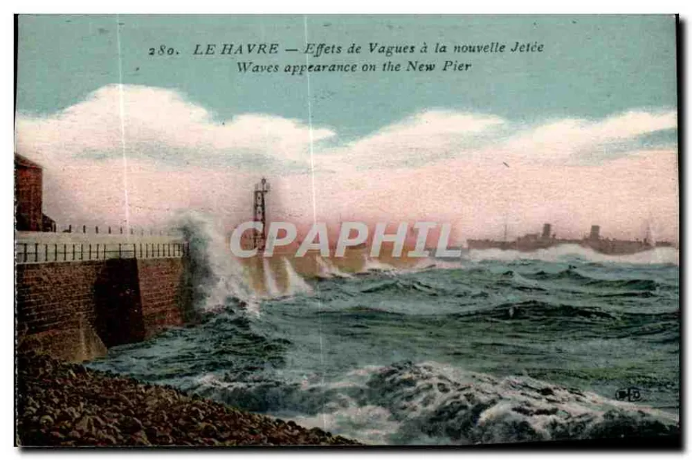 LE HAVRE — Effekte von Wellen an der neuen Mole — n° 280 - Vorderseite