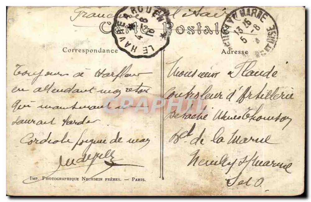 Cap de la HEVE — Les Falaises — ND. Fot. Nr. 399 - Rückseite