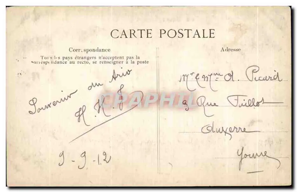 Sainte-Adresse — Ansicht der Klippen und der Hève — Vintage Postcard/Antike Ansichtskarte n°228 - Rückseite