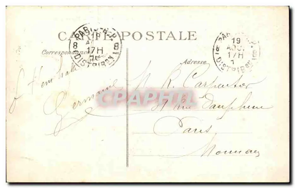 Sainte-Adresse — Ansicht vom Kliff — Verlag E. D. n°61 - Rückseite