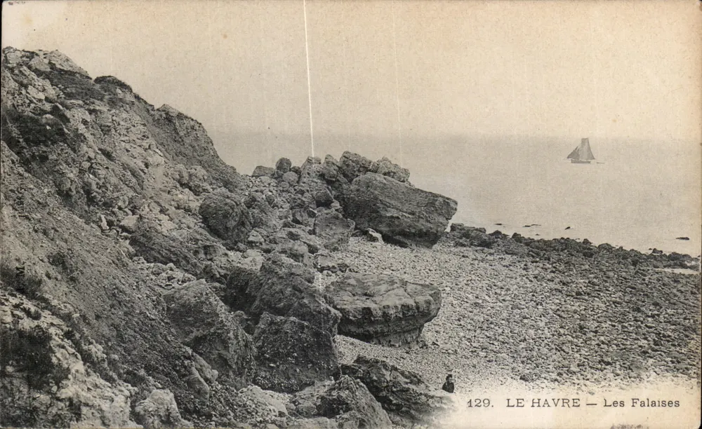 Le Havre — As Falésias — Editor desconhecido, n° 129 - Frente
