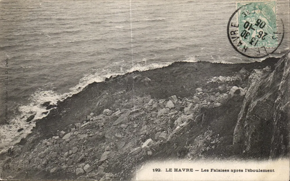 LE HAVRE — Die Klippen nach dem Erdrutsch — Verlag E. L. D. Paris, Nr. 192 - Vorderseite