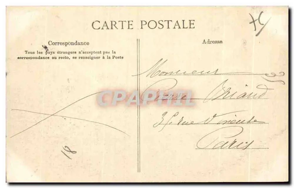 LE HAVRE — Die Klippen nach dem Erdrutsch — Verlag E. L. D. Paris, Nr. 192 - Rückseite