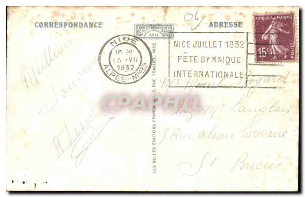 Nice — Die Promenade der Engländer und das Palais der Mole — Adia - Rückseite