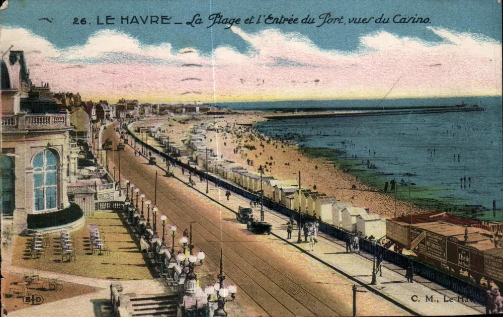 Le Havre — Die Strände und der Hafen, Blick vom Carino — C. M., Le Havre - Vorderseite