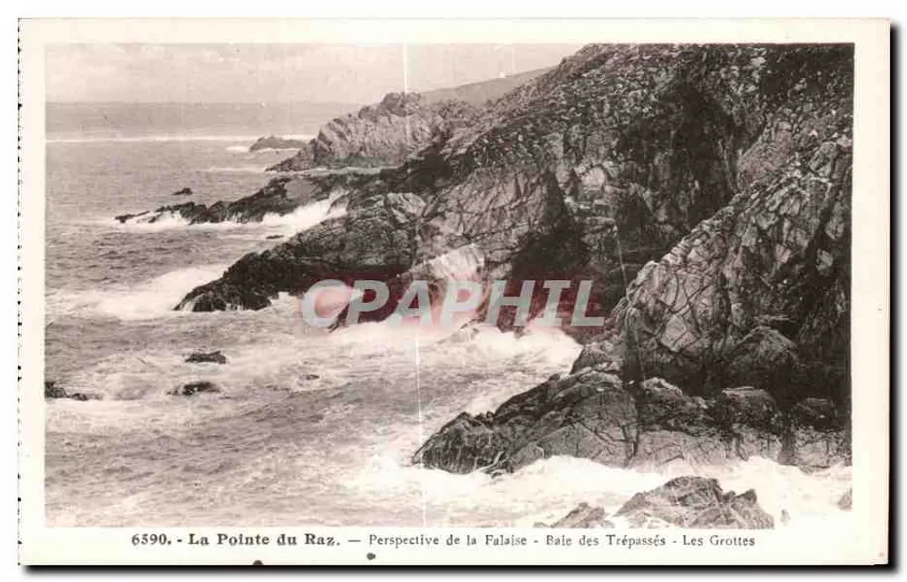 Die Pointe du Raz — Blick auf die Klippe — Bale des Trépassés — Die Höhlen — Sammlung Vilarard Quimper - Vorderseite