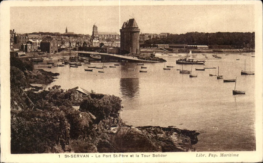 St-SERVAN - Le Port St-Père et la Tour Solidor — Libr. Pap. Maritime, n°1 - Vorderseite