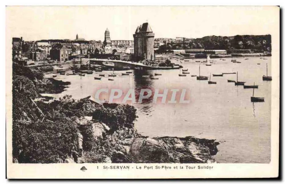 St-SERVAN - Der Port St-Père und die Turm Solidor - Vorderseite