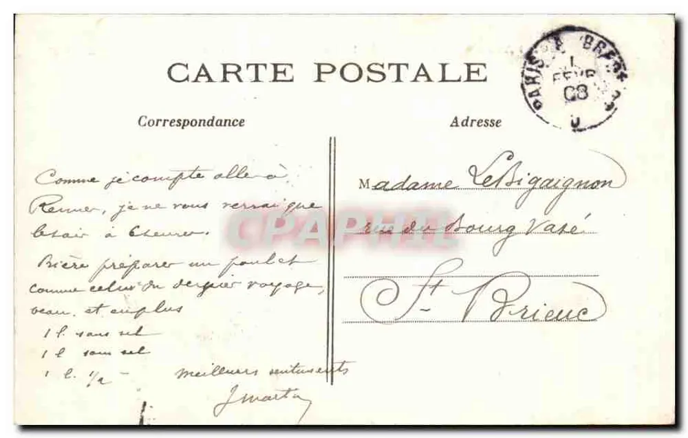 Paris — Panorama der Passerelle und der Gare d'Austerlitz — J. H. n° 497 - Rückseite