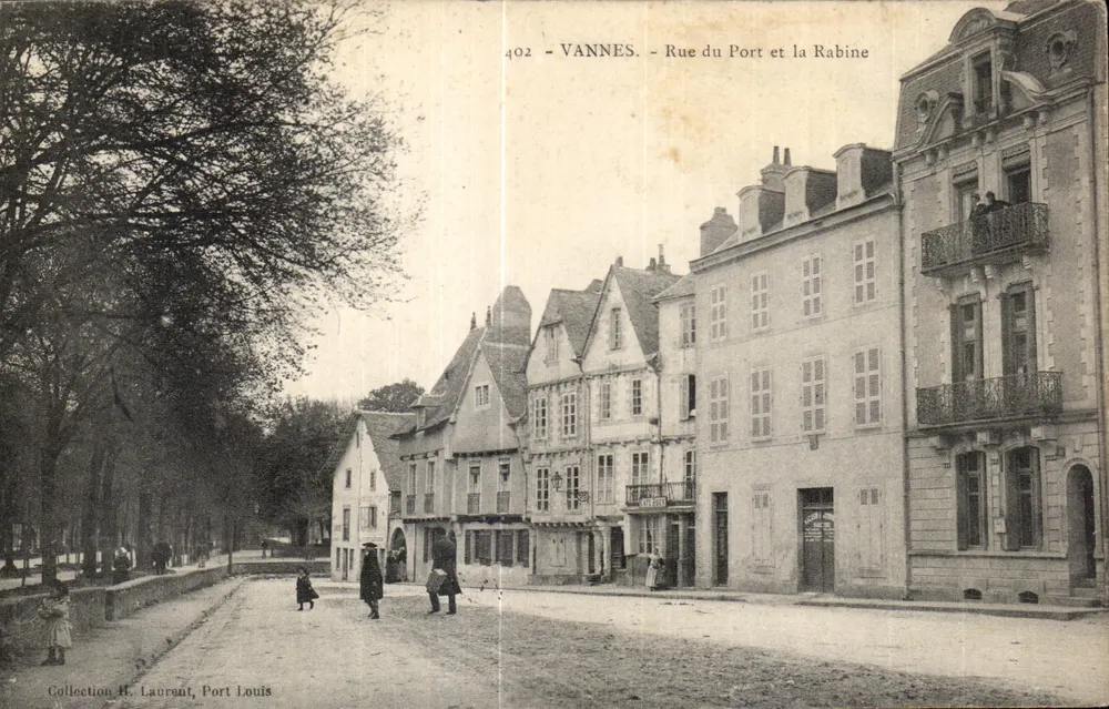 VANNES - Straße des Hafens und die Rabine — Sammlung H. Laurent, Port Louis, n° 402 - Vorderseite