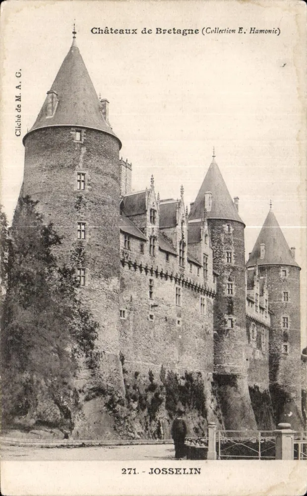 Castelo de Josselin — Bretagne — Cliché de M. A. G. (Coleção E. Hamonic) n°271 - Frente