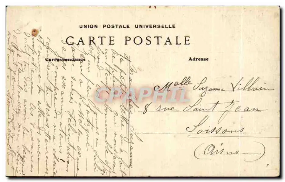 O Castelo de Josselin, visto do Parque — Coleção Villard, Quimper - Verso