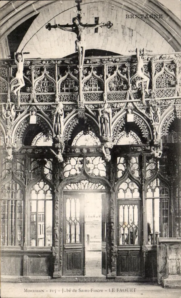 Innenansicht der Kirche Saint-Fiacre - Le Faouët - Morbihan — J.-B. de Saint-Fiacre, Verlag Nr. 215 - Vorderseite