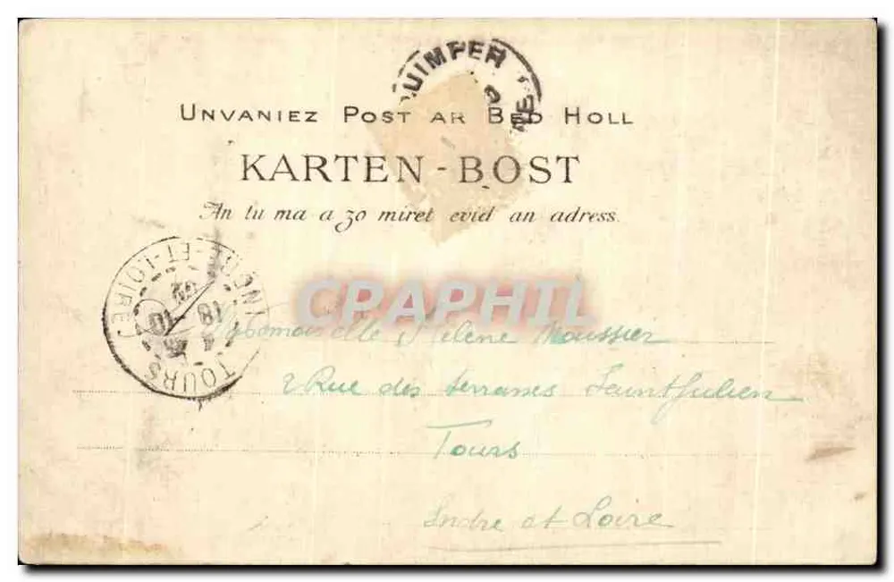 Der Bogen der Kapelle Saint-David in Sainte-Barbe — I.E. FAOUEt — Sammlung Yrélain, Quimper - Rückseite