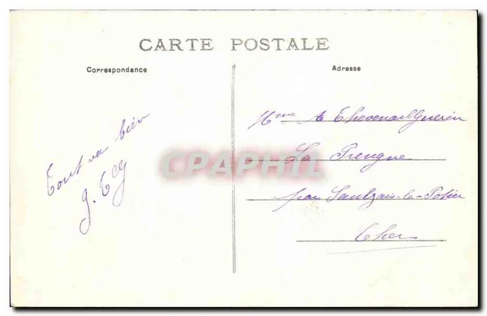 Altes Schloss Trécesson — Umgebung von Ploërmel — Vve Chamarre, Verlag, Ploërmel (Morbihan) - Rückseite