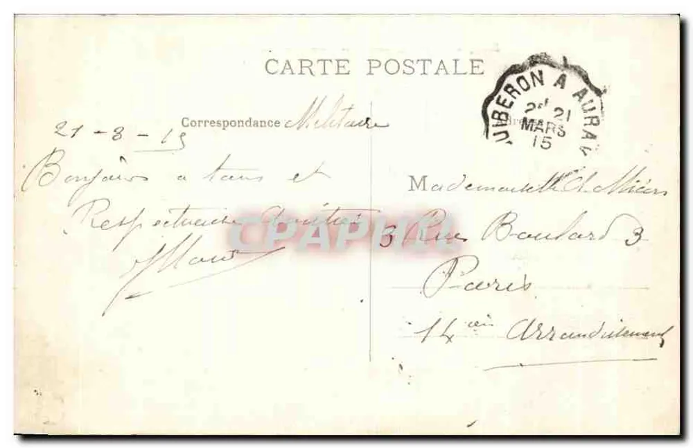 Quiberon - Wellenwirkung an Port-Barra - Bretagne 6350 - Rückseite