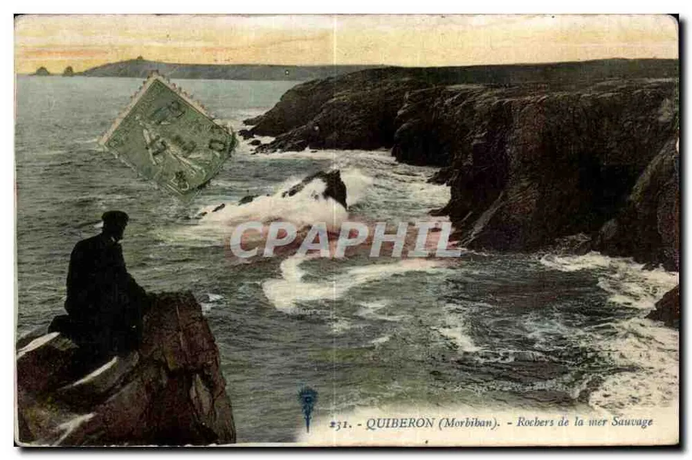 Quiberon (Morbihan) — Felsen der Wilden See — n° 231 - Vorderseite