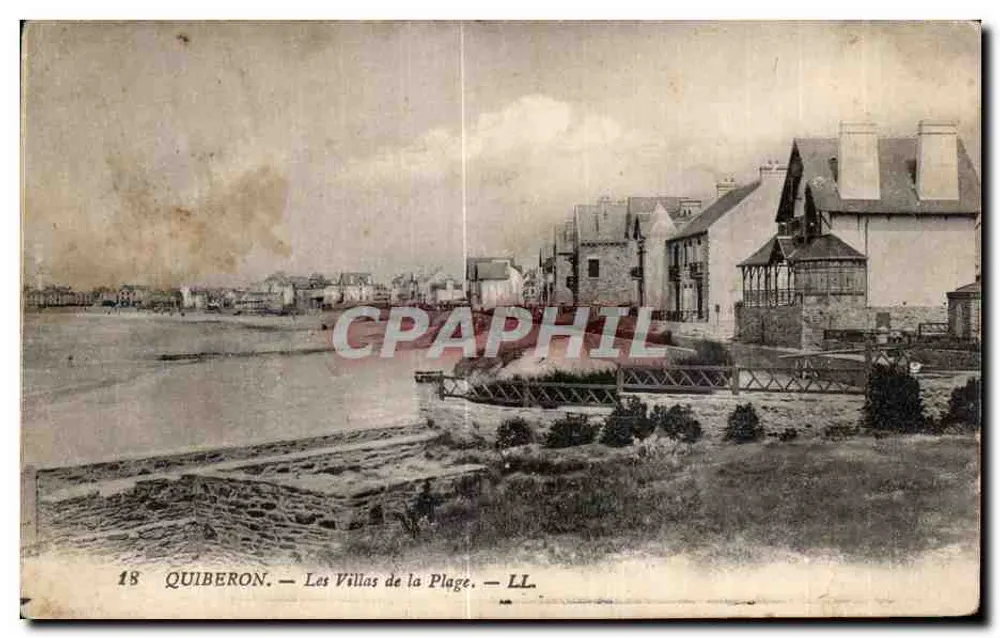 Quiberon — Les Villas de la Plage — LL. Éditeur LL. N° 18 - Frente