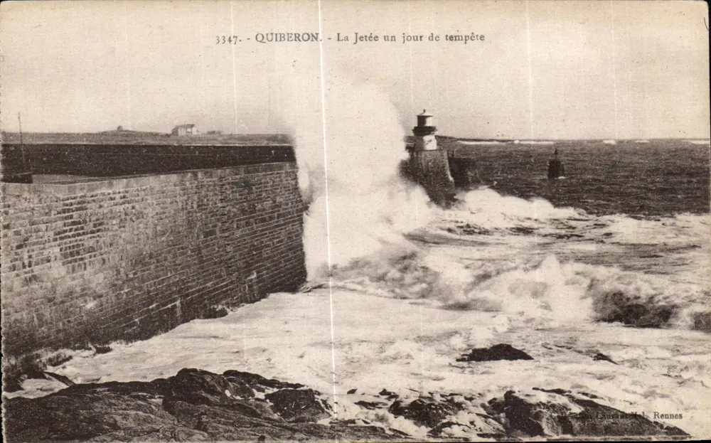 Quiberon - A Ponte em um dia de tempestade — Editor: Rennes - Frente