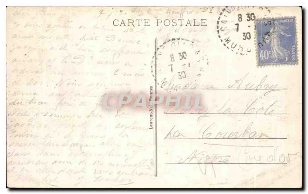 St-Gildas-de-Rhuys — O Claustro da Comunidade — editor Laurent-Nel Bonnes, n° 4147 - Verso