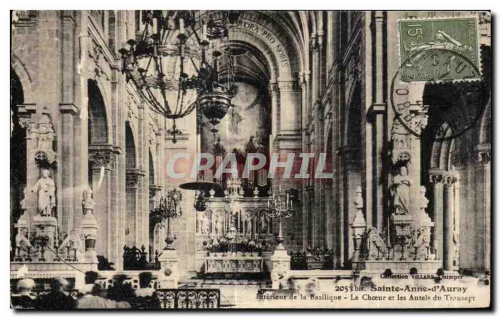 Innenraum der Basilika - Chor und Altäre des Trousept — Sammlung Villaroumper, n° 2053 bis - Vorderseite