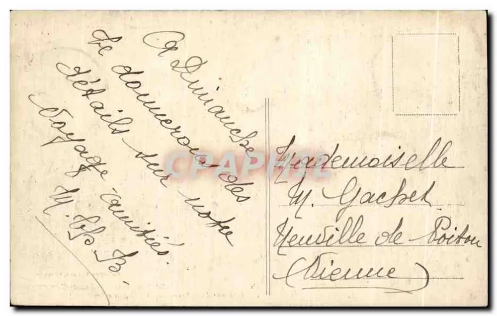 Innenraum der Basilika - Chor und Altäre des Trousept — Sammlung Villaroumper, n° 2053 bis - Rückseite